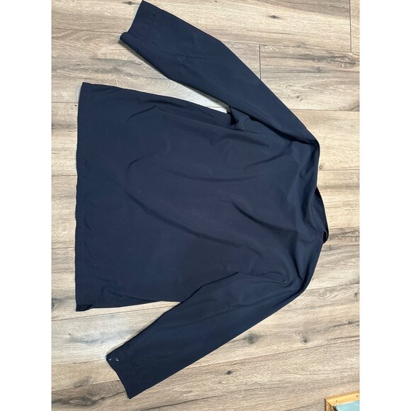 L.L. Bean Traveler Unisex Navy Blue Long Sleeve Button-Up Shirt Large Regular FL - Picture 6 of 7